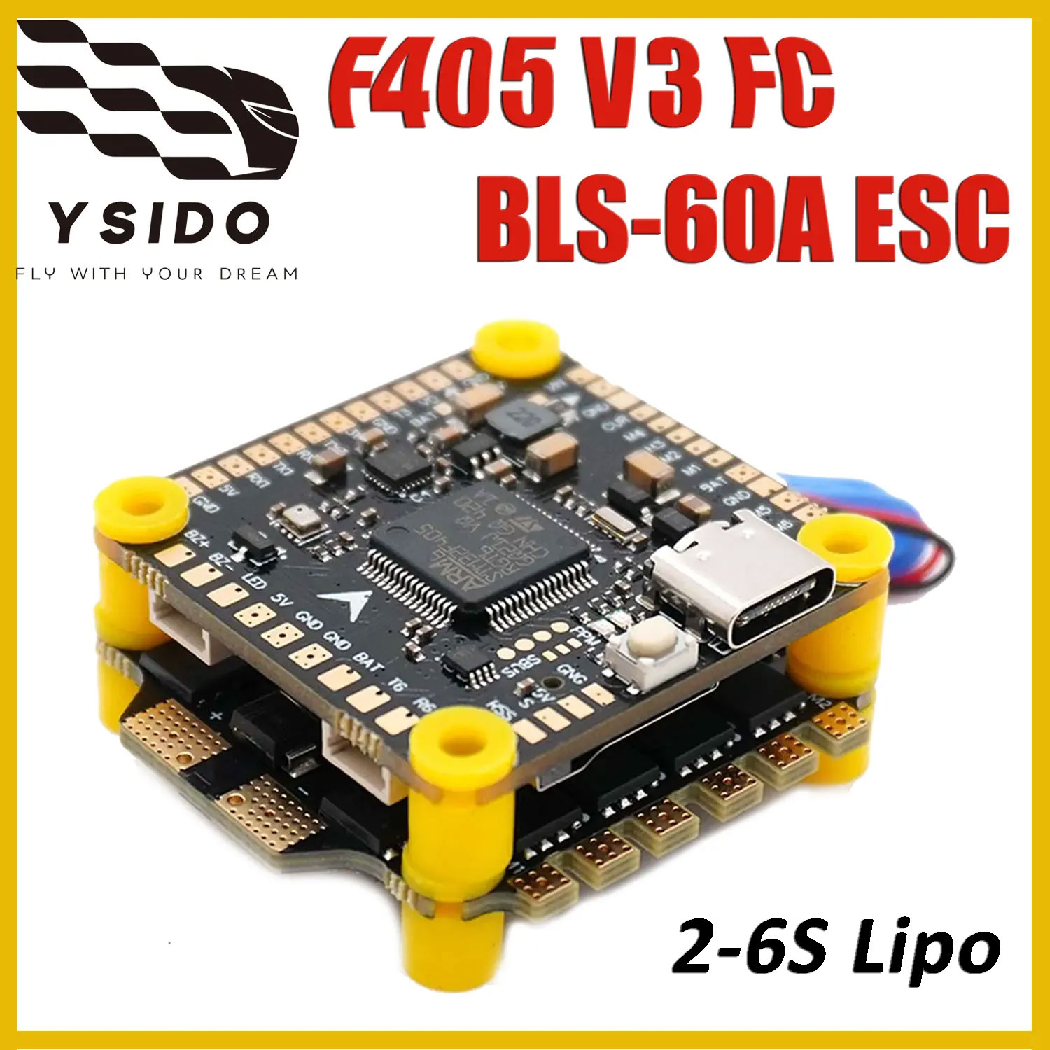 YSIDO F405 V3 フライトコントローラー BLS6 - Mateksys Flight Controller F405 Wte のレビューと価格